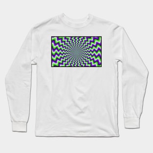 Optical Illusion Moving Colors Artwork Long Sleeve T-Shirt